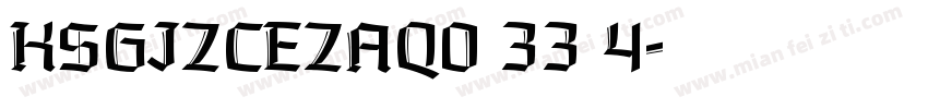 KSGJZCEZAQ0 33 4字体转换
